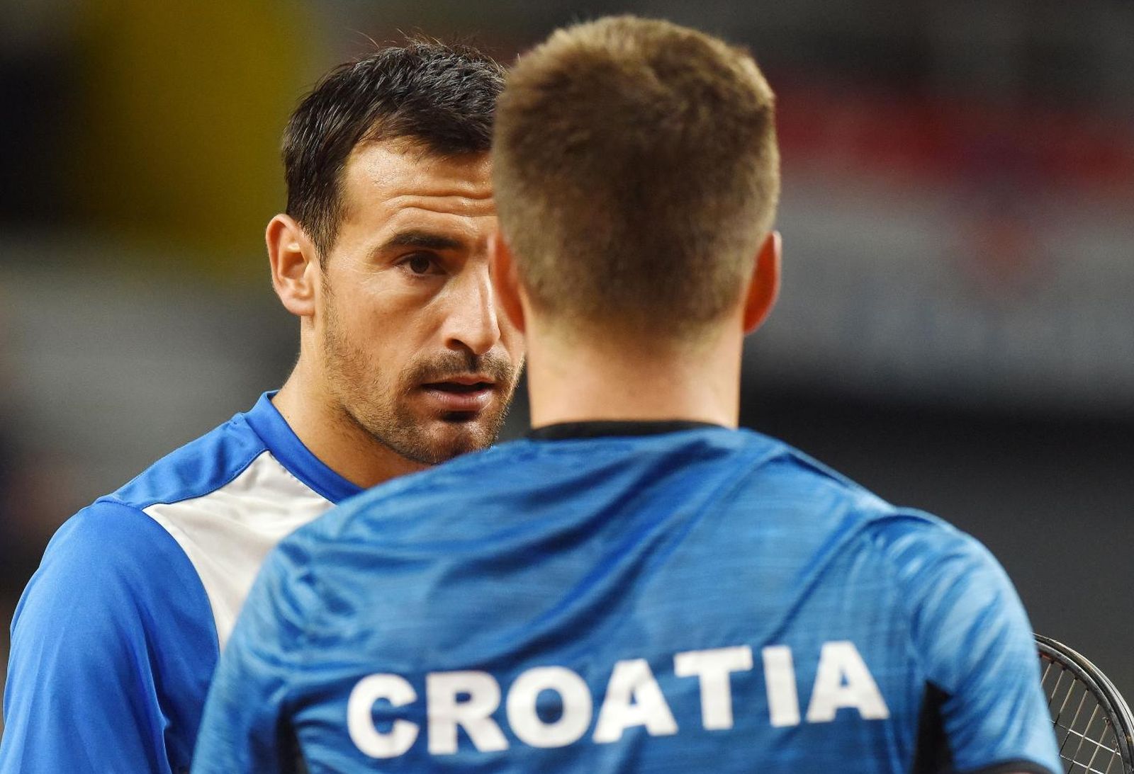 07.04.2018., Varazdin, Arena Varazdin - Cetvrtfinale Svjetske skupine Davis Cupa. Hrvatska - Kazahstan, drugi dan 3. mec parova, Ivan Dodig,

Nikola Mektic - Timur Khabibulin, Aleksandr Nedovyesov.

Photo: Vjeran Zganec Rogulja/PIXSELL