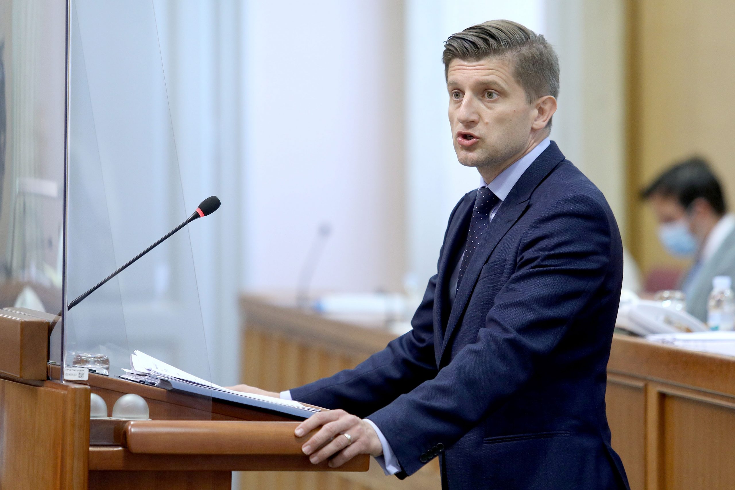 09.06.2021., Zagreb - Sabor 7. sjednicu nakon slobodnih govora zastupnika nastavlja raspravom o rabalansu Drzavnog proracuna Republike Hrvatske za 2021. godinu. Rebalans je u Saboru predstavio ministar financija Zdravko Maric. Photo: Patrik Macek/PIXSELL