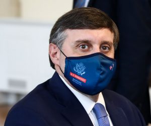 09.09.2020., Sarajevo, Bosna i Hercegovina - Predsjedavajuci Predsjednistva BiH Sefik Dzaferovic i clanovi Predsjednistva BiH Milorad Dodik i Zeljko Komsic primili su zamjenika pomocnika drzavnog tajnika SAD-a Matthewa Palmera. Matthew Palmer
Photo: Armin Durgut/PIXSELL