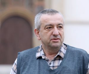 09.11.2020., Zagreb - Ispred Trga svetog Marka odrzana je konferencija za medije Radnicke fronte povodom treceg tjedna strajka radnica Agencije za studentski standard. Na konferenciji su govorili Mario Ivekovic iz Novog sindikata i Katarina Peovic, zastupnica u Saboru. Photo: Patrik Macek/PIXSELL