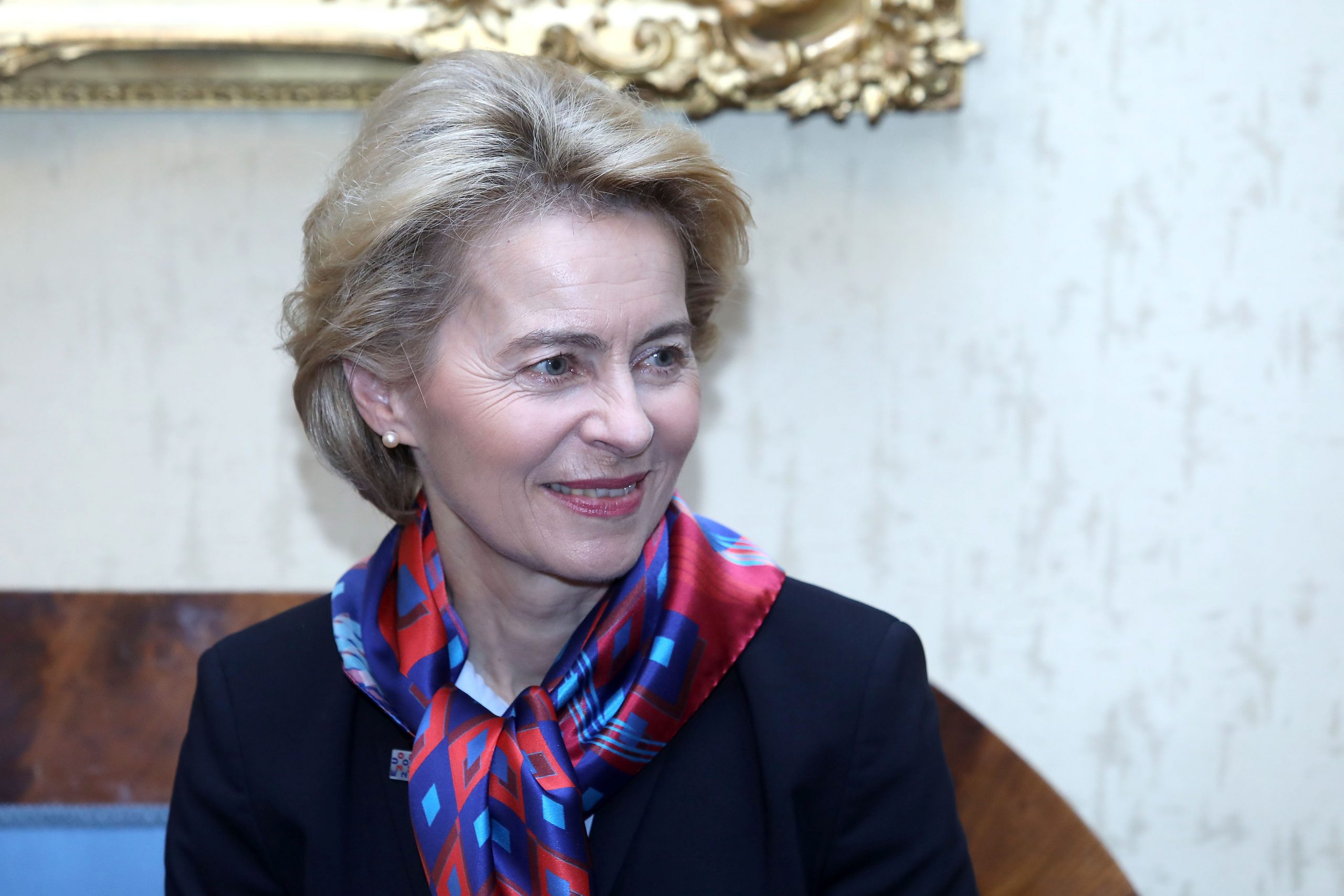 10.01.2020., Zagreb - Predsjednica Europske komisije Ursula von der Leyen na sastanku s predsjednikom Hrvatskog sabora Gordanom Jandrokovicem povodom pocetka predsjedanja Hrvatske Vijecem Europske unije. Photo: Patrik Macek/PIXSELL