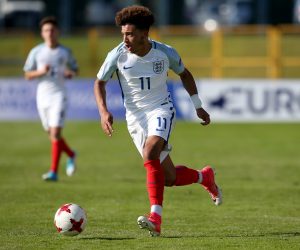 10.05.2017., SRC Zapresic, Zapresic - Europsko nogometno prvenstvo U-17, skupina D, 03. kolo, Engleska - Nizozemska. Jadon Sancho.
Photo: Igor Kralj/PIXSELL