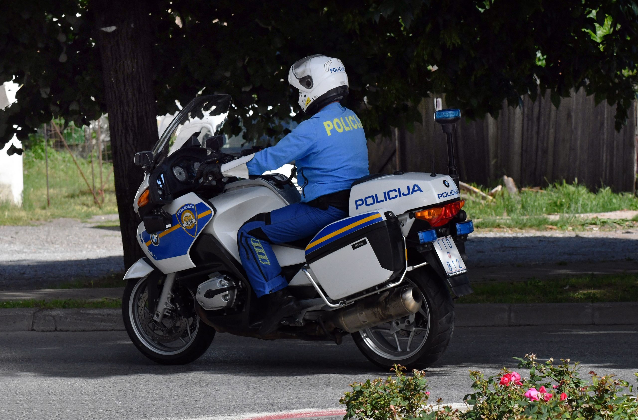 10.06.2020., Slavonski Brod, Policajac na sluzbenom motociklu.
Photo: Ivica Galovic/PIXSELL