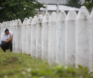 10.07.2021., Potocari, Bosna i Hercegovina - Obitelji ubijenih u genocidu okupljaju se u Memorijalnom centru Srebrenica - Potocari gdje se molitvom prisjecaju svojih najmilijih. U nedelju 11.07., ovdje ce biti ukopano jos 19 zrtava genocida u Srebrenici.
Photo: Armin Durgut/PIXSELL