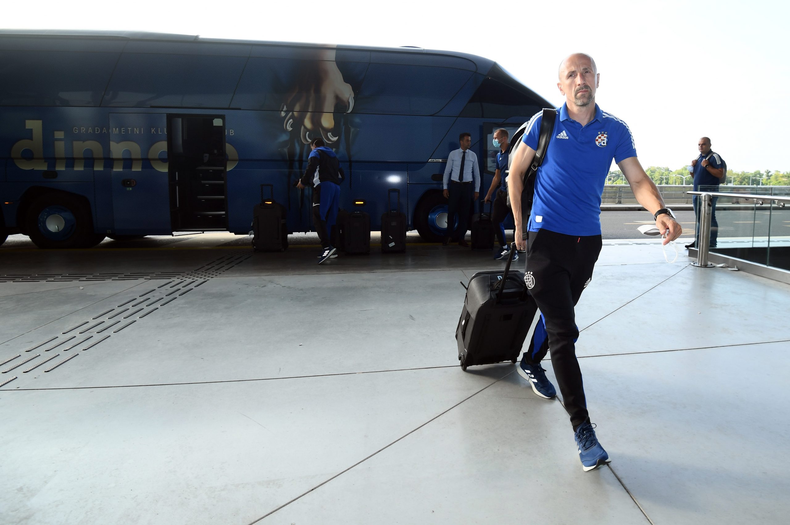 12.07.20201. Zagreb - GNK Dinamo odlazi na uzvratnu utakmicu UEFA Lige prvaka protiv Valura. Damir Krznar 
Photo: Marko Lukunic/PIXSELL