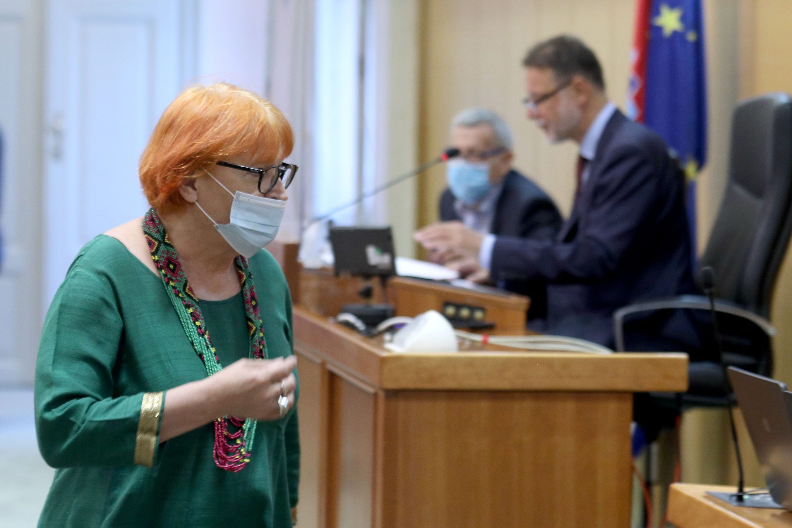 12.07.2021., Zagreb - Zastupnica Rada Boric podnijela je MIP-u zahtjev za mirovanje mandata. U Saboru bi je trebala zamijeniti Ivana Kekin
Photo: Patrik Macek/PIXSELL
