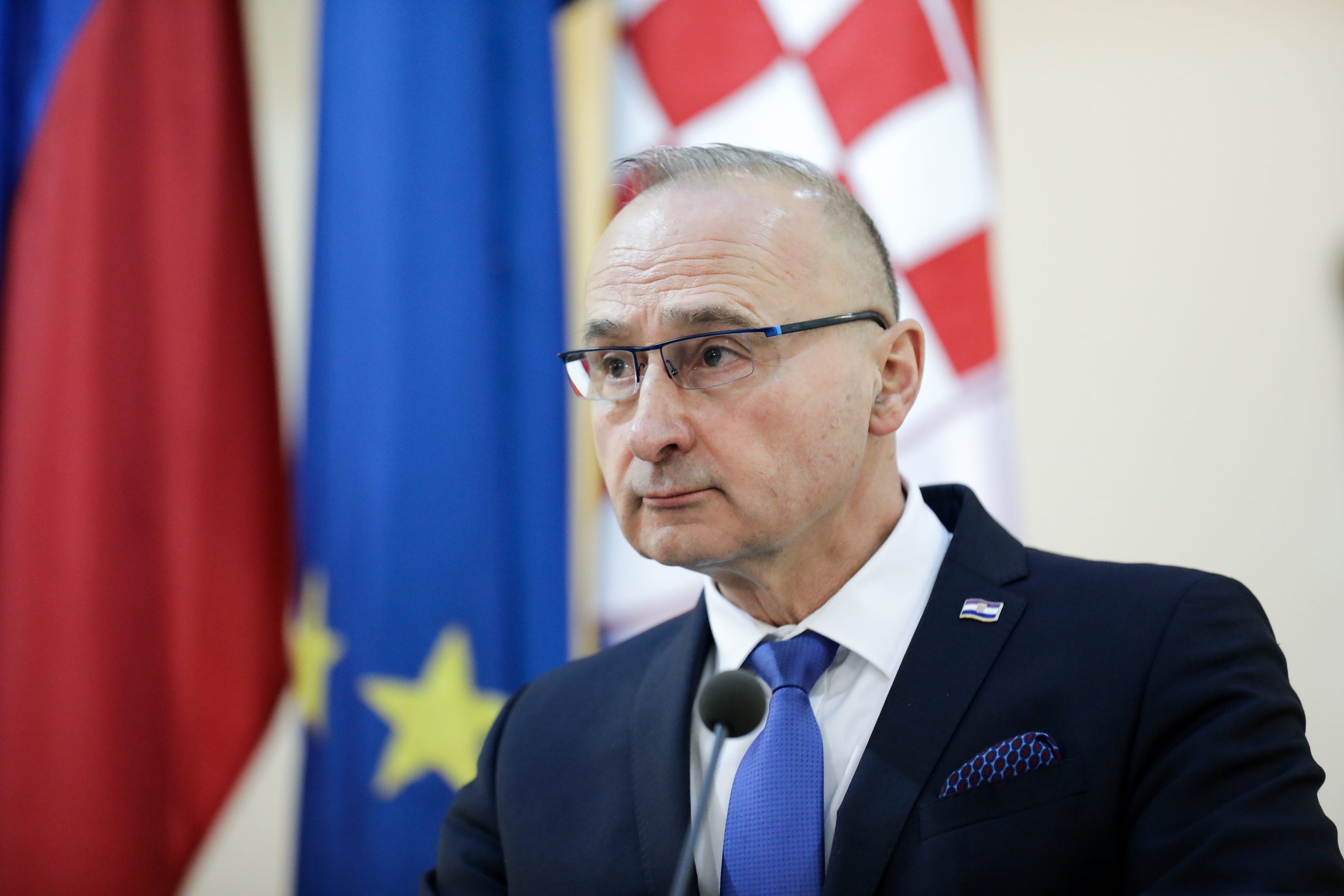15.02.2021., Zagreb - Ministar vanjskih i europskih poslova Gordan Grlic Radman sastao se s ministrom vanjskih i europskih poslova Slovacke Republike Ivanom Korcokom, koji boravi u radnom posjetu Republici Hrvatskoj.
Photo: Emica Elvedji/PIXSELL