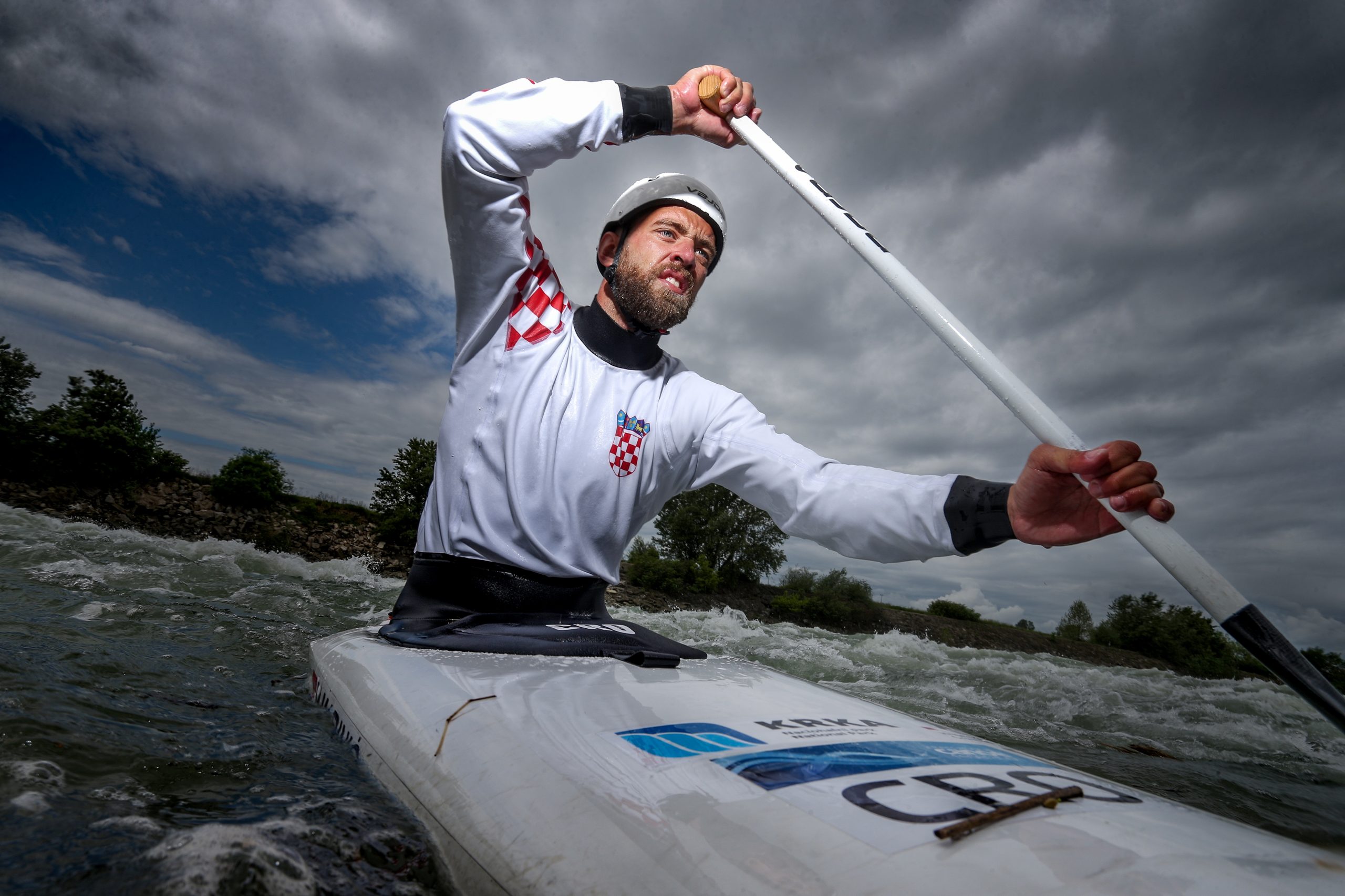 14.05.2021., Zagreb - Najbolji hrvatski kanuist u slalomu na divljim vodama i evidentni olimpijski kandidat za Tokio, Matija Marinic na treningu na brzacima rijeke Save kod zagrebacke toplane.
Photo: Igor Kralj/PIXSELL