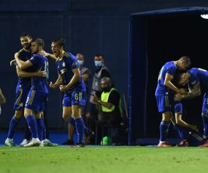 20.07.2021., stadion Maksimir, Zagreb - Prva utakmica 2. pretkola UEFA Lige prvaka, GNK Dinamo - Omonoia. Lovro Majer, Rasmus Lauritsen, Photo: Josip Regovic/PIXSELL