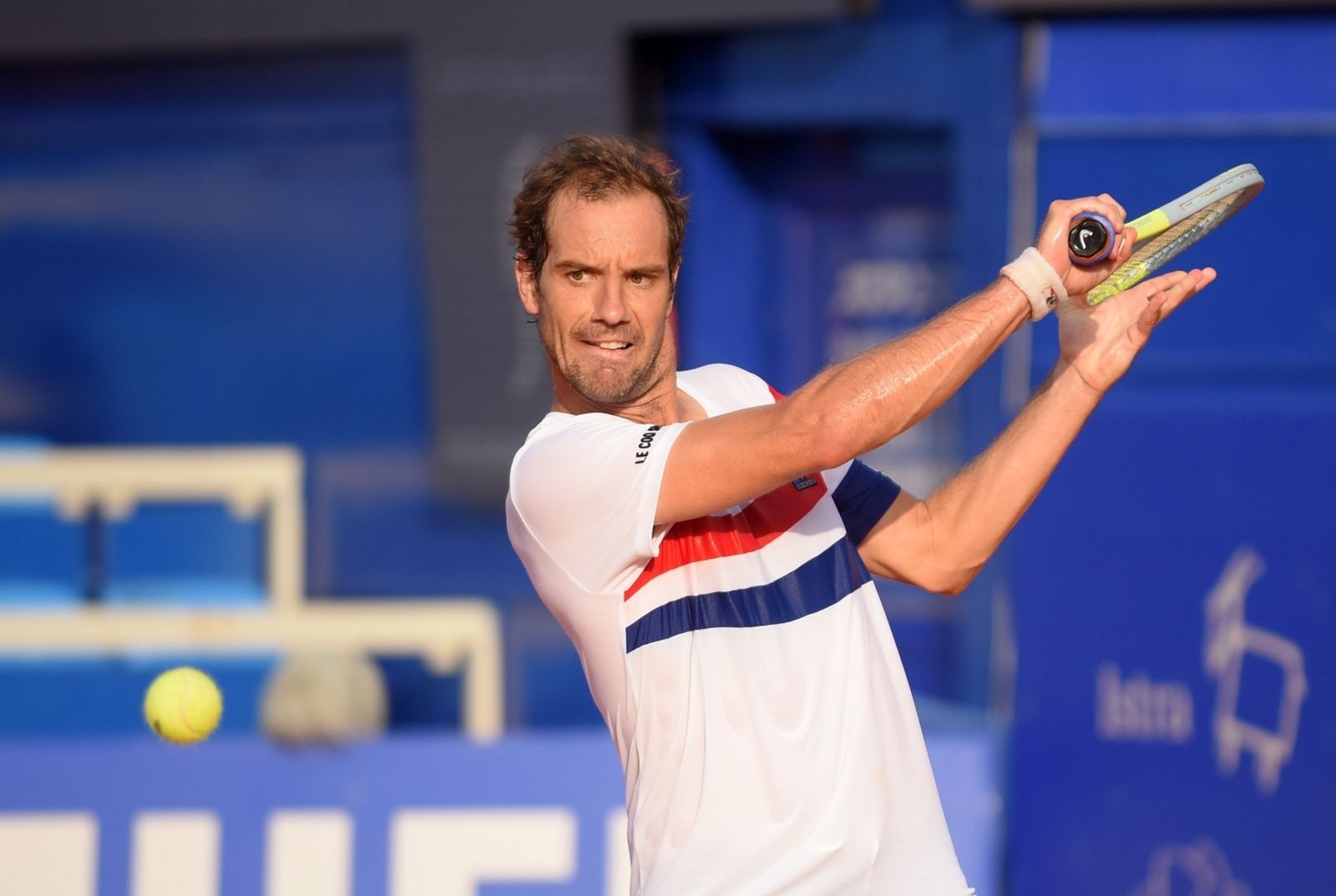 24.07.2021., Umag - Polufinale ATP turnira u Umagu. U prvom je mecu s  2:1 u setovima, slavio francuski igrac Richard Gasquet protiv Nijemca Daniela Altmaeira. 
Photo: Sasa Miljevic/PIXSELL