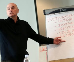 27.02.2015., Zagreb - U hotelu Holiday odrzan skup inicijative "Ja vas se ne bojim", skup branitelja koji su za postivanje ustavno-pravnog poretka.  Zoran Erceg.
Photo: Igor Kralj/PIXSELL