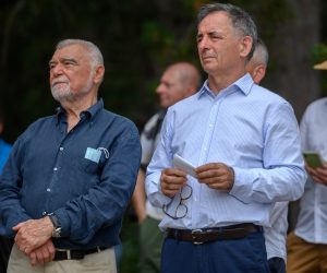 27.07.2021., Srb - U organizaciji Srpskog narodnog vijeca u Srbu je obiljezena 80. obljetnica podizanja ustanka. Stjepan Mesic i Milorad Pupovac. 
Photo: Dino Stanin/PIXSELL