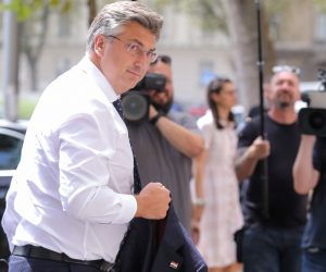 27.07.2021., Zagreb -U sredisnjici HDZ-a na Trgu zrtava fasizma odrzana je zajednicka sjednica Predsjednistva i Nacionalnog vijeca HDZ-a. Andrej Plenkovic. Photo: Tomislav Miletic/PIXSEL