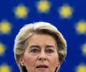 EU Commission President Ursula von der Leyen delivers a speech during a plenary session at the EU Parliament in Strasbourg European Commission President Ursula von der Leyen delivers a speech during a plenary session at the European Parliament in Strasbourg, France July 7, 2021. Patrick Hertzog/Pool via REUTERS POOL