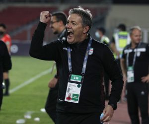 World Cup - Asia Qualifiers - Second Round - Group C - Iran v Iraq Soccer Football - World Cup - Asia Qualifiers - Second Round - Group C - Iran v Iraq - Sheikh Ali bin Mohammed Al Khalifa Stadium, Muharraq, Bahrain - June 15, 2021 Iran coach Dragan Skocic celebrates after the match REUTERS/Hamad I Mohammed HAMAD I MOHAMMED