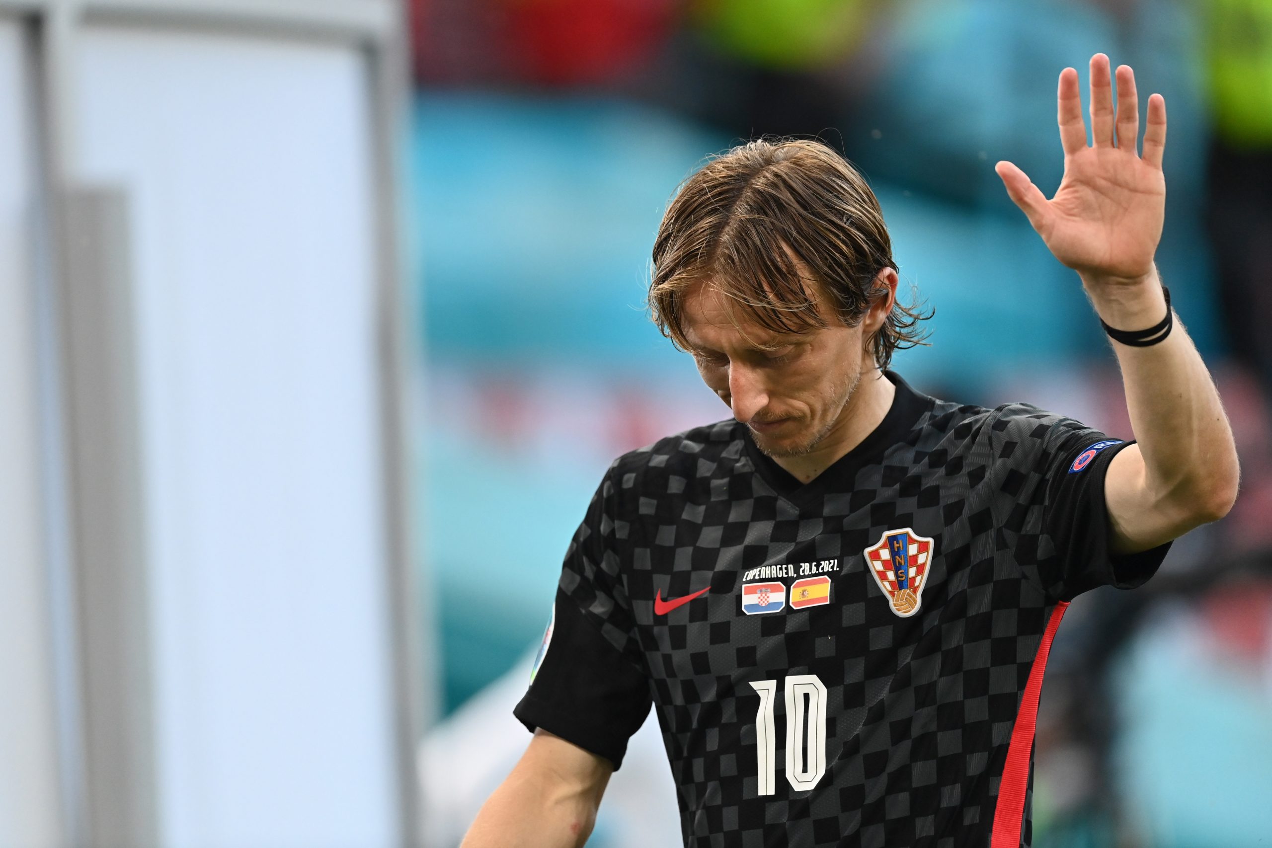 Euro 2020 - Round of 16 - Croatia v Spain Soccer Football - Euro 2020 - Round of 16 - Croatia v Spain - Parken Stadium, Copenhagen, Denmark - June 28, 2021 Croatia's Luka Modric after the match Pool via REUTERS/Stuart Franklin STUART FRANKLIN
