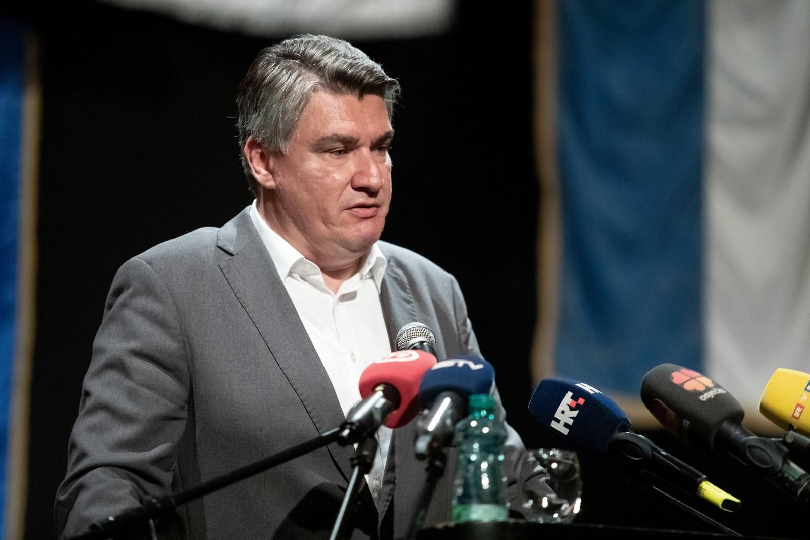 28.06.2021., Osijek - Predsjednik Republike Zoran Milanovic sudjelovao je na Svecanoj akademiji u prigodi dana 106. brigade, Dana hrvatskih branitelja i Dana hrvatskog dragovoljca Osjecko-baranjske zupanije. Photo:Davor Javorovic/PIXSELL