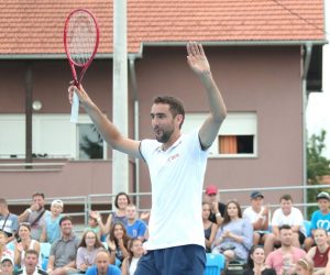 13.07.2021., Petrinja - Odrzano je drugo izdanje humanitarno - sportskog spektakla Gem Set Hrvatska. Projekt je to koji organizira Zaklada Marin Cilic, a okuplja najpoznatije sportase i sportasice Hrvatske s ciljem izgradnje sportskih igralista za djecu i promocije vaznosti bavljenja sportom od najranije dobi. Marin Cilic Photo: Sanjin Strukic/PIXSELL
