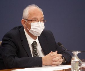 02, October, 2020, Belgrade - A press conference of the Crisis Staff for the fight against the coronavirus was held at the Palace of Serbia. Predrag Kon. Photo: A.K./ATAImages

02, oktobar, 2020,  - U Palati Srbija odrzana konferencija za novinare Kriznog staba za borbu protiv korona virusa . Photo: A.K./ATAImages