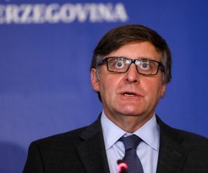 05.07.2021., Sarajevo, Bosna i Hercegovina - Konferencija za medije americkog izaslanika za Zapadni Balkan Matthewa Palmera i izvrsne direktorice za Zapadnu Europu, Zapadni Balkan, Tursku i Veliku Britaniju pri Europskoj sluzbi za vanjske poslove (EEAS) Angeline Eichhorst  nakon sastanka sa interresornom radnom grupom za izmjenu Izbornog zakonodavstva BiH. Matthew Palmer
Photo: Armin Durgut/PIXSELL