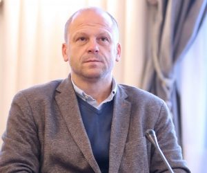 5.10.2020., Zagreb - U organizaciji Mosta nezavisnih lista u Novinarskom domu odrzan je okrugli stol Rad od kuce: Imamo li pravo na iskljucenje? 
Viktor Gotovac. 
Photo: Goran Stanzl/PIXSELL