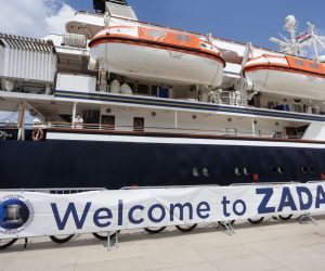 14.07.2021.,Zadar- Prvi kruzer koji je uplovio u Zadar ove godine. Photo: Marko Dimic/PIXSELL