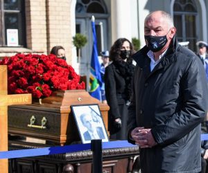 03.03.2021., Zagreb - Posljednji ispracaj gradonacelnika Milana Bandica na groblju Mirogoj. Zdravko Krajina Photo: Josip Regovic/PIXSELL