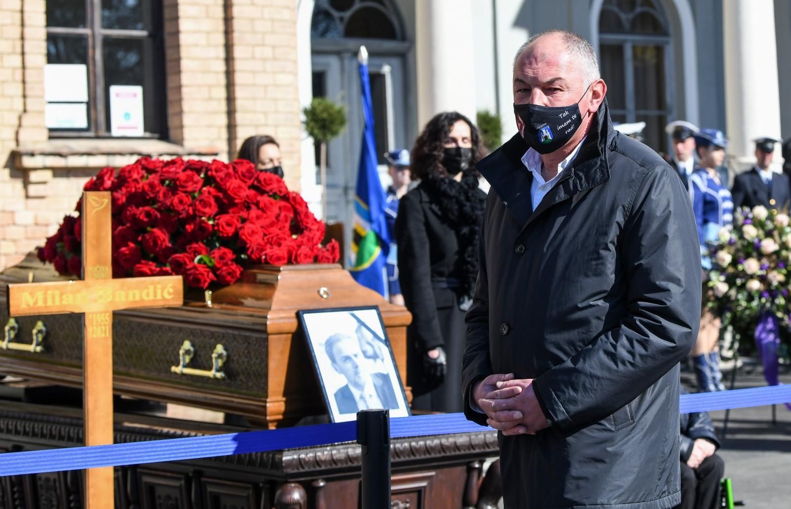 03.03.2021., Zagreb - Posljednji ispracaj gradonacelnika Milana Bandica na groblju Mirogoj. Zdravko Krajina Photo: Josip Regovic/PIXSELL