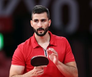 Tokio, 24.07.2021 - Hrvatski stolnotenisac, iskusni Andrej Gacina uspjeno je zapoco nastup na svojim cetvrtim olimpijskim igrama, on je u susretu 1. kola u pojedinacnoj konkurenciji svladao Togoanca Kokoua Dodjia Fannyja sa 4-0 (11-5, 11-6, 11-3, 13-11).
foto HINA/ Damir SENCAR/ ds