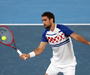 Tokio, 30.07.2021 - Hrvatsko finale parova u natjecanju u tenisu na Olimpijskim igrama Tokio 2020, Marin Cilic i Ivan Dodig protiv Mate Pavic i Nikola Mektic.
foto HINA/ Damir SENCAR/ ds