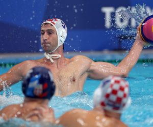 Tokio, 31.07.2021 - Utakmica 4. kola vaterpolo turnira Olimpijskih igara Tokio 2020 između reprezetnacija Hrvatske i Srbije. Na slici Maro Joković.
foto HINA/ Damir SENČAR/ ds