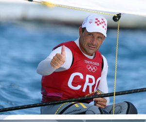 Tokio, 01.08.2021 - Hrvatski jedrilicar Tonci Stipanovic (35) osvojio je srebrno odlicje u klasi Laser na olimpijskoj regati u Enoshimi.
foto HINA/ Damir SENCAR/ ds