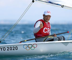 Tokio, 01.08.2021 - Hrvatski jedrilicar Tonci Stipanovic (35) osvojio je srebrno odlicje u klasi Laser na olimpijskoj regati u Enoshimi.
foto HINA/ Damir SENCAR/ ds