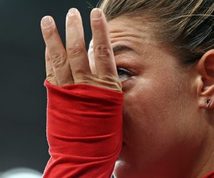 Tokio, 02.08.2021 - Najbolja hrvatska atleticarka Sandra Perkovic osvojila je cetvrto mjesto u finalu bacanja diska na Olimpijskim igrama u Tokiju ostavi bez medalje nakon to je osvojila zlato u Londonu i Rio de Janeiru.
foto HINA/ Damir SENCAR/ ds
