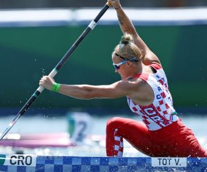Tokio, 04.08.2021 - Hrvatska kanuistica Vanesa Tot tijekom kvalifikacijske utrke kanu C1 200 metara na Olimpijskim igrama Tokio 2020.
foto HINA/ Damir SENCAR/ ds