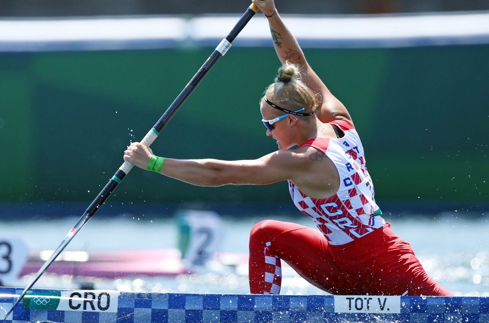 Tokio, 04.08.2021 - Hrvatska kanuistica Vanesa Tot tijekom kvalifikacijske utrke kanu C1 200 metara na Olimpijskim igrama Tokio 2020.
foto HINA/ Damir SENCAR/ ds