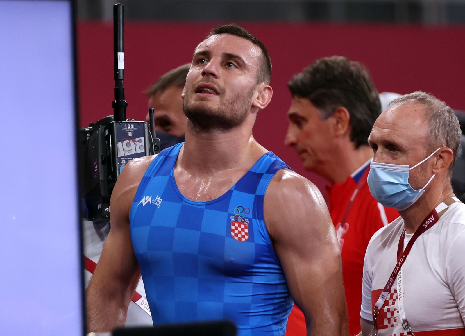 Tokio, 04.08.2021 - Hrvatski hrvacki reprezentativac, 24-godinji Ivan Huklek nije uspio osvojiti broncanu medalju na Igrama u Tokiju u kategoriji do 87 kg, gdje ga je u borbi za odlicje sa 6-1 pobijedio naturalizirani srbijanski reprezentativac Zurab Datunavili.
foto HINA/ Damir SENCAR/ ds