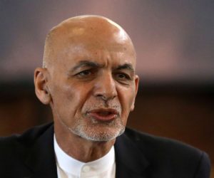 epa09415350 (FILE) - Afghanistan President Ashraf Ghani speaks during celebrations to mark the Persian New Year Nowruz at the presidential palace in Kabul, Afghanistan, 21 March 2021 (reissued 15 August 2021). According to a senior Afghan Interior Ministry official, Ashraf Ghani has left the country, as Taliban militants have reached the outskirts of Kabul. The insurgents said they will not enter the capital by force and are negotiating a peaceful transition of power.  EPA/HEDAYATULLAH AMID