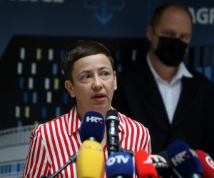 Zagreb, 13.08.2021. - Konferencija za medije zagrebačkog gradonačelnika Tomislava Tomaševića. Na fotografiji Danijela Dolenec. foto HINA/ Daniel KASAP/dk
