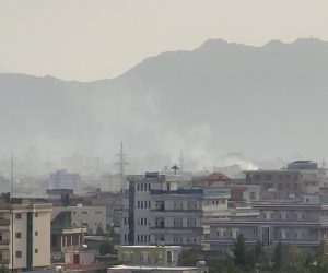 epaselect epa09435191 Smoke billows at the scene following an explosion near the Hamid Karzai International Airport, in Kabul, Afghanistan, 29 August 2021. The process of withdrawing the 5,000 United States military personnel deployed to Kabul's airport for the evacuation of Americans and Afghan allies is under way in the face of "very real" threats of additional attacks such as the one two days ago that left some 200 people dead, the Pentagon said 28 August. More than 117,000 people have departed from the Kabul airport since the "massive military, diplomatic, security and humanitarian undertaking" began following the fall of the capital to the Taliban on Aug. 15.  EPA/STRINGER