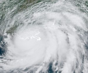 epa09435788 A handout picture made available by the National Oceanic and Atmospheric Administration (NOAA) shows a True Color daytime satellite image showing category 4 Hurricane Ida as it makes landfall near Port Fourchon, Louisiana, USA, 29 August 2021. Hurricane Ida makes landfall as a category 4 hurricane on the 16 anniversary of Hurricane Katrina.  EPA/NOAA HANDOUT  HANDOUT EDITORIAL USE ONLY/NO SALES