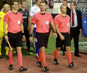 03.08.2017., stadion Poljud, Split - Druga utakmica 3. pretkola UEFA Europske lige, HNK Hajduk - Brondby IF. Roy Hassan, Orel Grinfeld,Idan Yarkoni. Photo: Miranda Cikotic/PIXSELL
