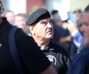05.08.2021., Knin - Svecani program i povodom Dana pobjede i Domovinske Zahvalnosti te Dana hrvatskih branitelja. polaganje vijenaca kod spomenika hrvatske pobjede Oluja 95, na Trgu dr. Ante Starcevica. Marko SkejoPhoto: Dusko Jaramaz/PIXSELL