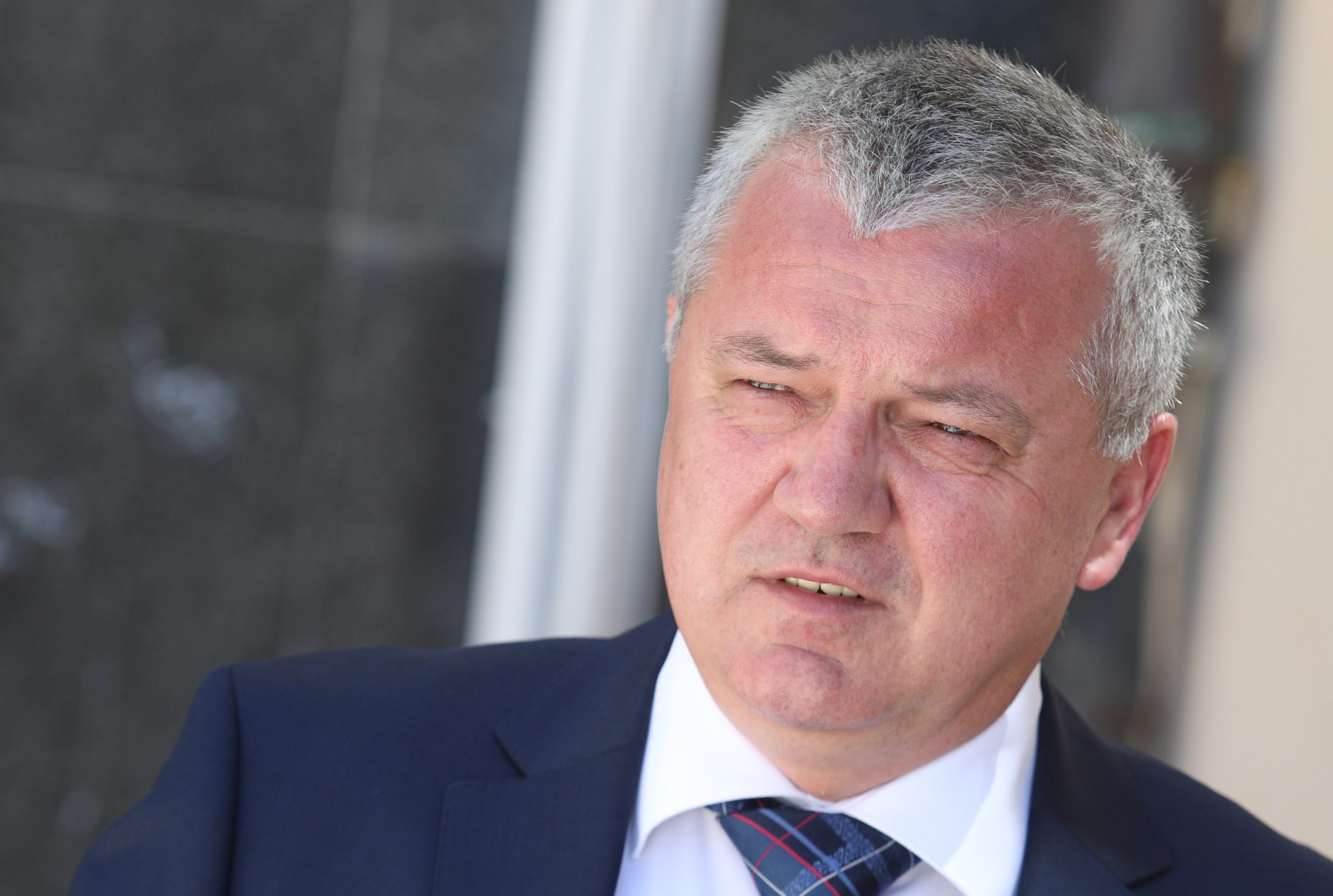 06.07.2021., Sibenik - Ministar prostornog uredjenja, graditeljstva i drzavne imovine Darko Horvat boravio je u Sibeniku. Tom prilikom sastao se s gradonacelnikom Zeljkom Buricem u Gradskoj upravi Grada Sibenika na temu razvojnog projekta Batizele. Photo: Dusko Jaramaz/PIXSELL