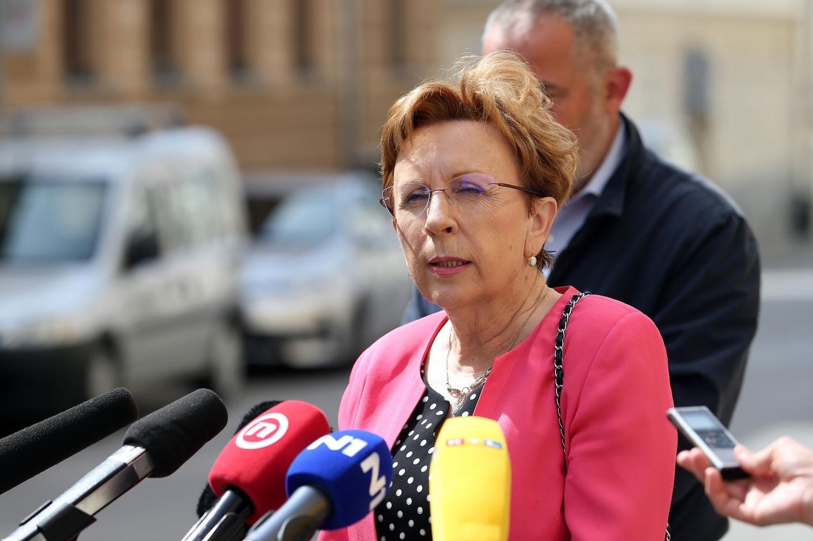 10.05.2020., Zagreb - konferencija za novinare zagrebackog SDP-a na temu Kako prijatelji premijer Andrej Plenkovic i gradonacelnik Milan Bandic unistavaju Zagreb. Vesna Nadj. Photo: Dalibor Urukalovic/PIXSELL