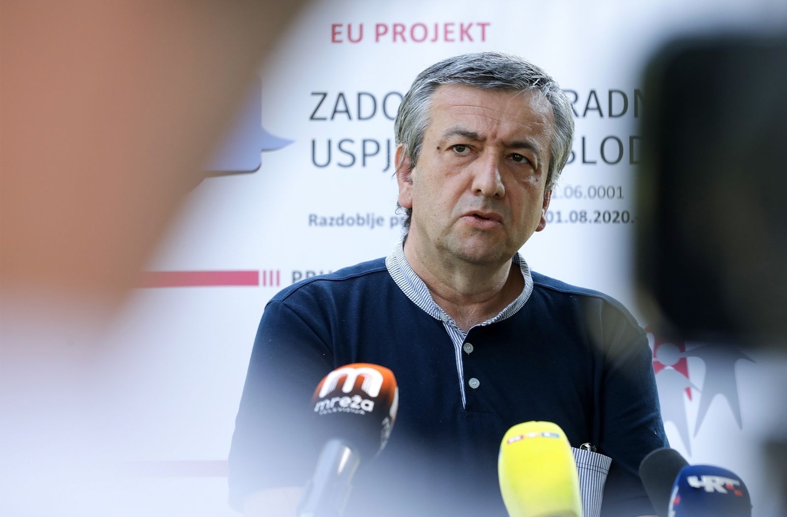 11.08.2021., Zagreb - Konferencija za medije Novog sindikata s temom  "Rezultati istrazivanja o uvjetima rada u RH". O preliminarnim rezultatima istrazivanja govorio je predsjednik Novog sindikata Mario Ivekovic.
Photo: Robert Anic/PIXSELL
