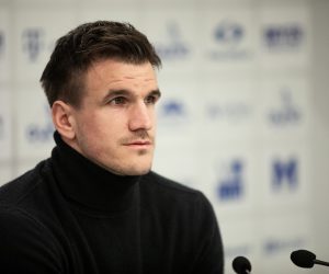 16.02.2021.,Osijek, Stadion Gradski vrt - Konferencija za novinare na kojoj je predstvaljen novi igrac NK Osijeka Ivan Santini. Photo: Davor Javorovic/PIXSELL