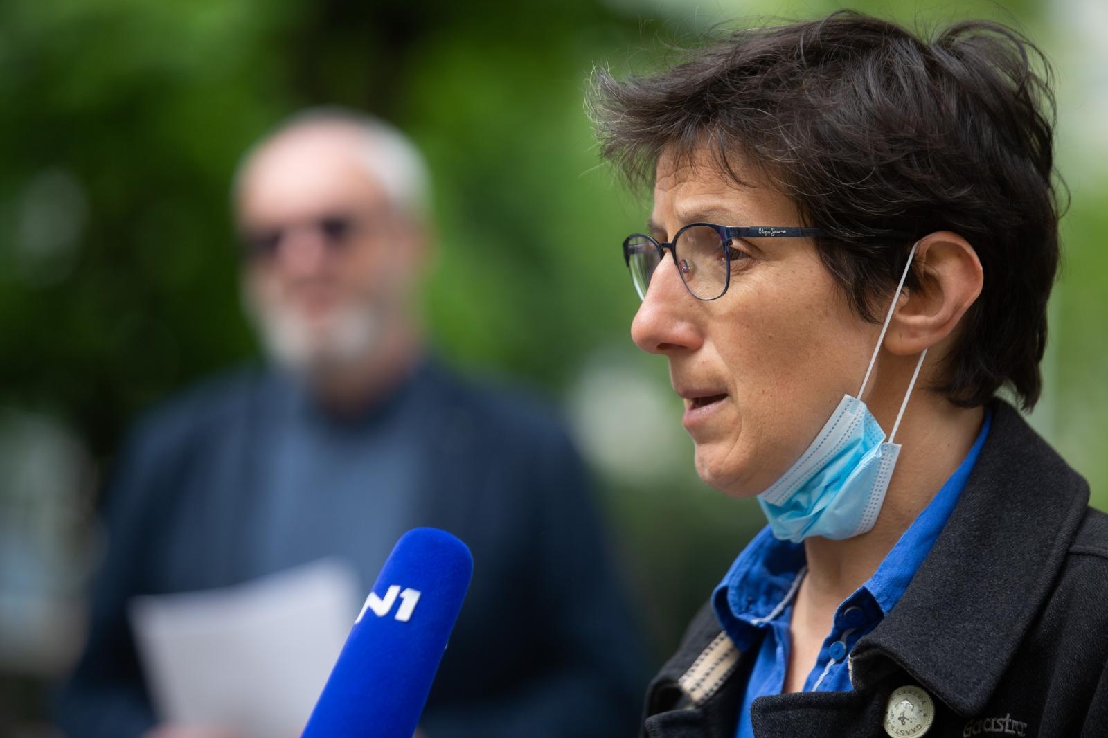 21.04.2020.,Zagreb - - Hrvatsko novinarsko drustvo (HND) i Sindikat novinara Hrvatske (SNH) odrzalo je online konferenciju za medije pod nazivom "Trazimo hitne mjere za spas novinarstva". Maja Sever.  Photo: HND/ POOL / Daniel KASAP/ dk