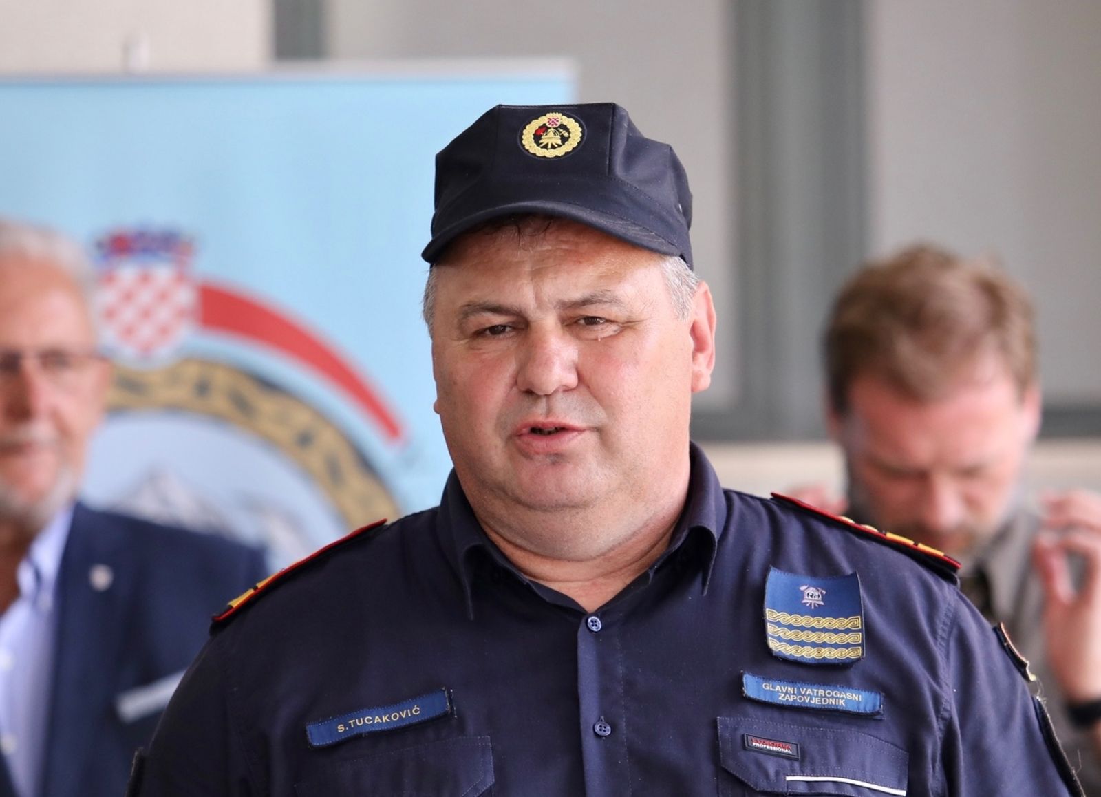 21.06.2021., Kastel Stafilic - U prostorijama Drzavne vatrogasne intervencijske postrojbe predstavljen je pocetak rada Operativnog vatrogasnog zapovjednistva u Divuljama povodom pocetka Protupozarne sezone 2021. Slavko Tucakovic, glavni vatrogasni zapovjednik Photo: Ivo Cagalj/PIXSELL