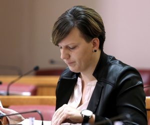21.10.2016., Zagreb - Raspravom o  izmjenama Zakona o lokalnim izborima nastavljena je prva sjednica Sabora RH. Monika Udovicic. 
Photo: Patrik Macek/PIXSELL